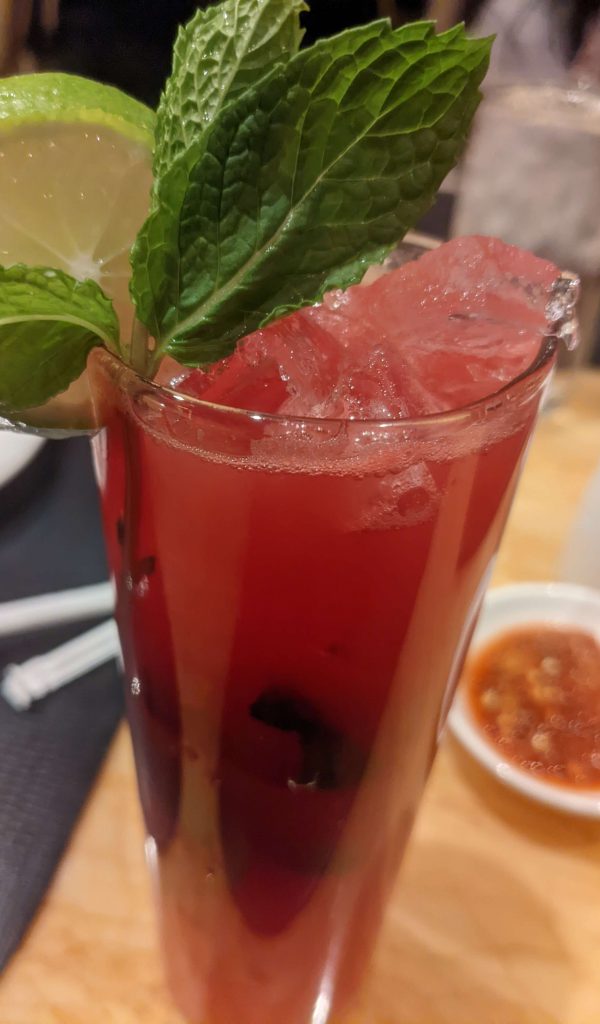 Fresh Watermelon Drink from Red 8 Asian Restaurant Las Vegas