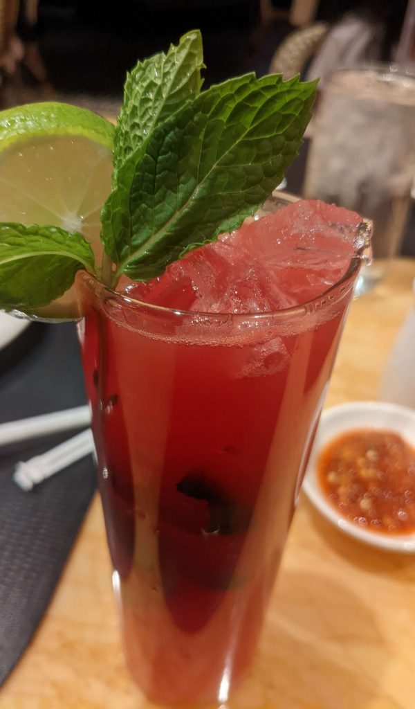 Fresh Watermelon Drink from Red 8 Asian Restaurant Las Vegas